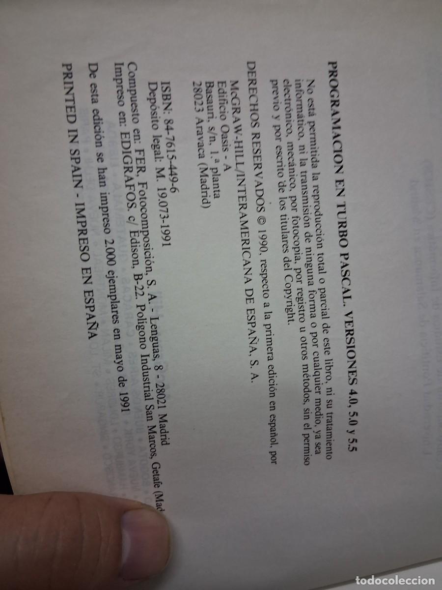 Libros de segunda mano: Libro programaci&oacute;n Turbo pascal inform&aacute;tica ordenador McGraw Hill - Foto 3