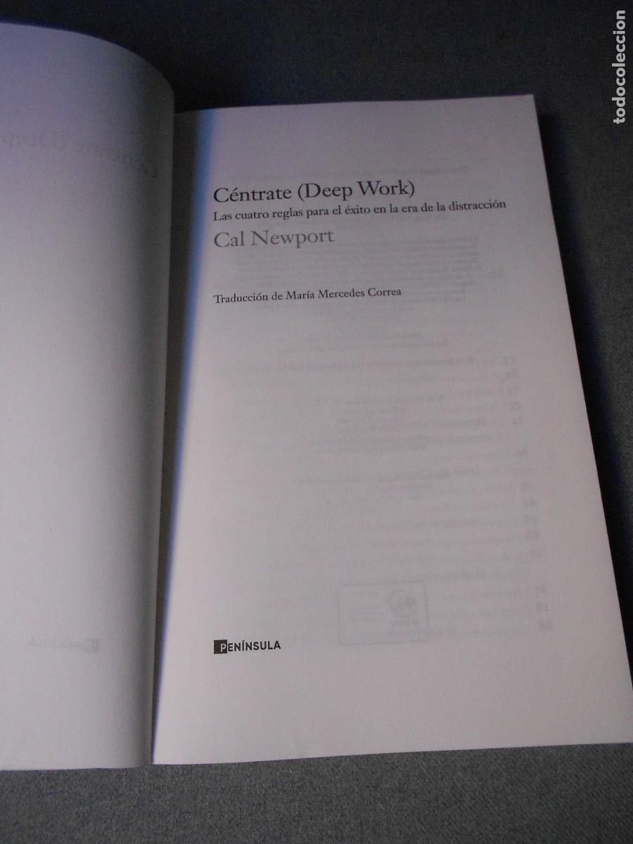 Libros de segunda mano: CENTRATE. DEEP WORK. CAL NEWSPORT - Foto 3