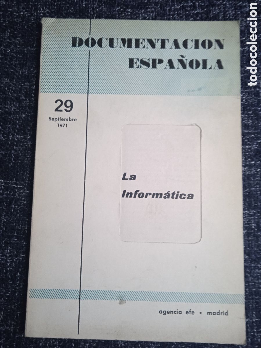 Libros de segunda mano: DOCUMENTACION ESPA&Ntilde;OLA - LA INFORMATICA 1971 - Foto 1