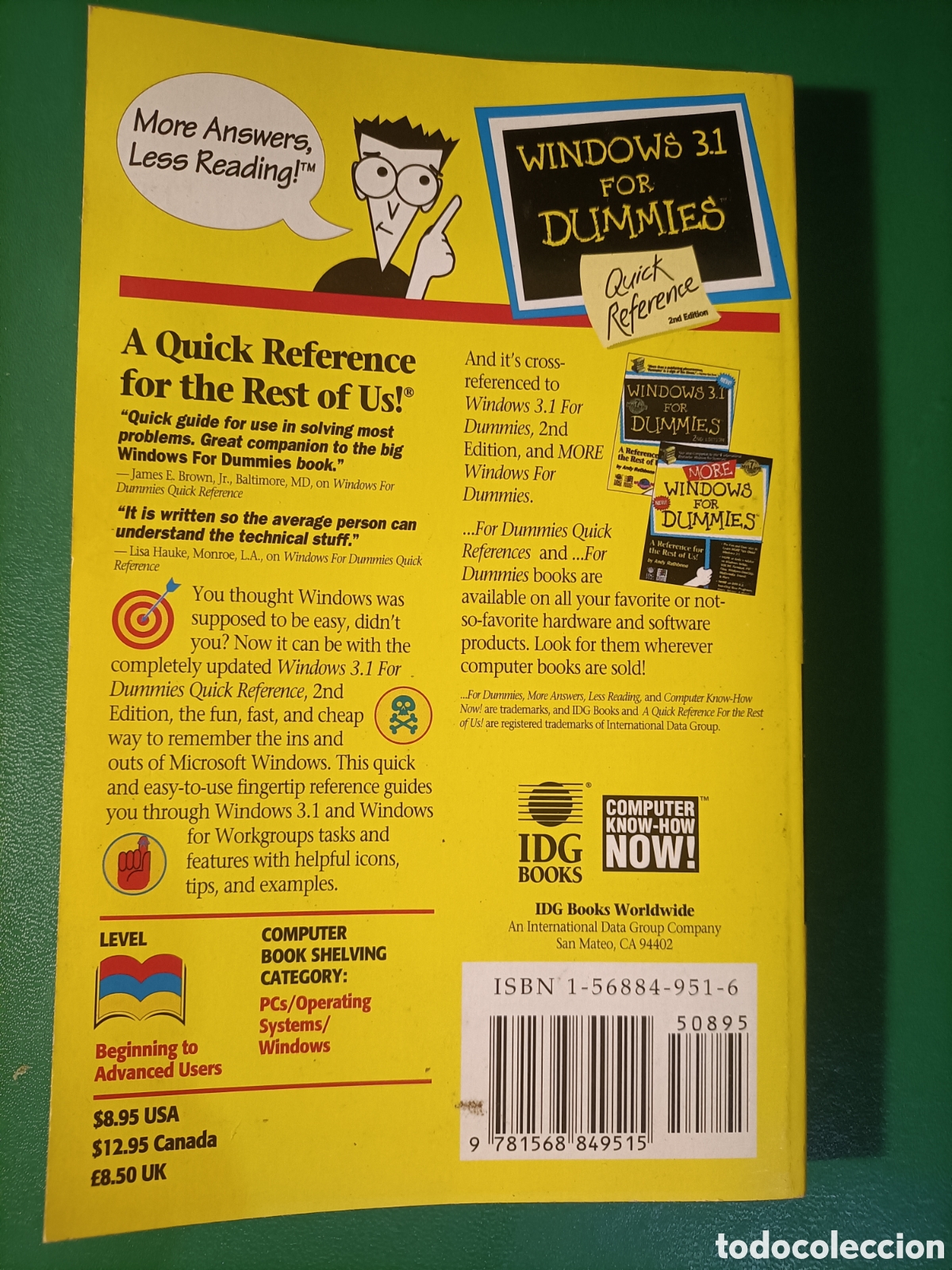 Libros de segunda mano: WINDOWS 3.1 FOR DUMMIES (ingles) - Foto 2