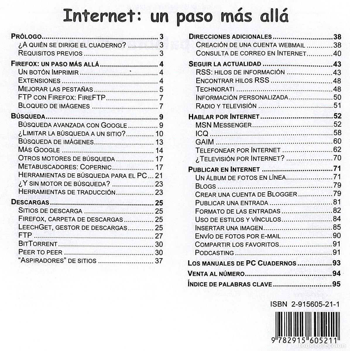 Libros de segunda mano: Internet un paso m&aacute;s all&aacute; - PC Cuadernos t&eacute;cnicos 2005 - Foto 2
