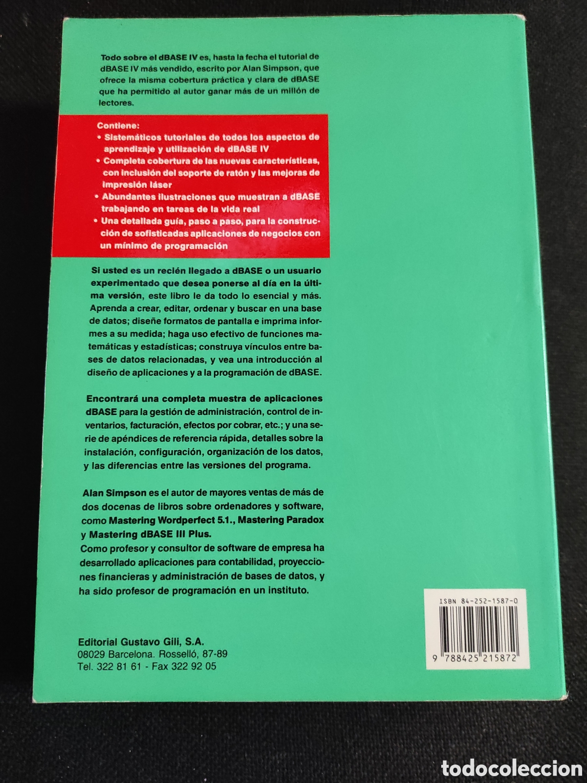 Libros de segunda mano: Libro de inform&aacute;tica - todo sobre dbase IV - Foto 2