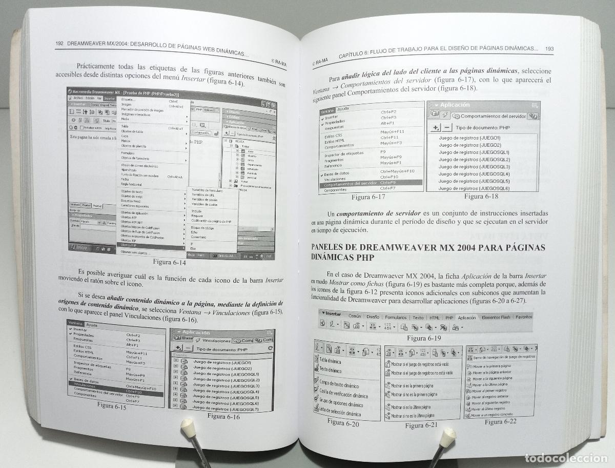 Libros de segunda mano: Dreamweaver MX 2004. Desarrollo de paginas web dinamicas con PHP y My SQL - Perez, Cesar - Foto 2