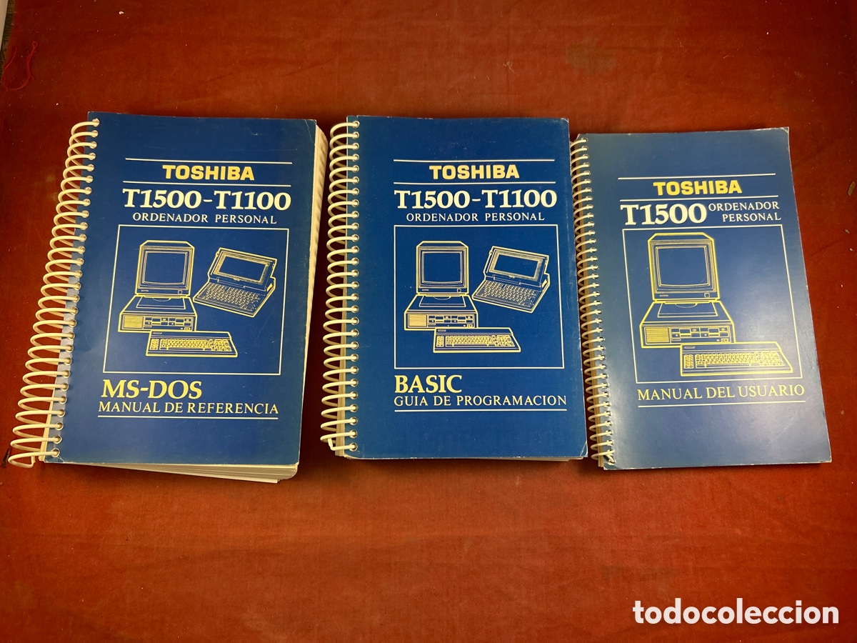 Libros de segunda mano: TOSHIBA T1500-T1100 MANUAL DE USUARIO Y GU&Iacute;A BASIC Y MSDOS - Foto 1
