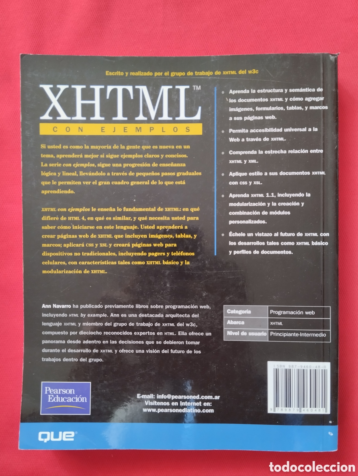 Libros de segunda mano: XHTML CON EJEMPLOS. PRIMERA EDICI&Oacute;N 2001. PRENTICE HALL. - Foto 2
