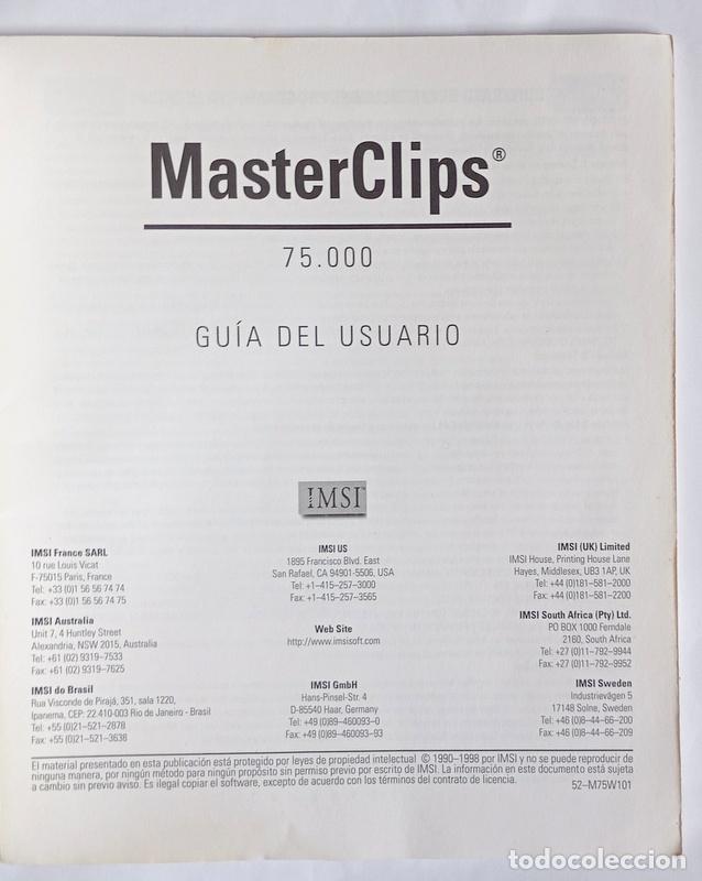 Libros de segunda mano: MASTER CLIPS 75.000 - GUIA DEL USUARIO - EDIT. IMSI. 1998 - Foto 2