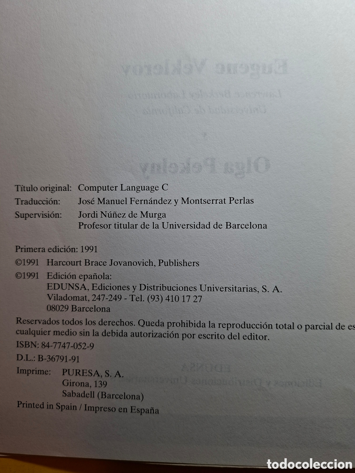 Libros de segunda mano: Lenguaje C Eugene Veklerov - Foto 4
