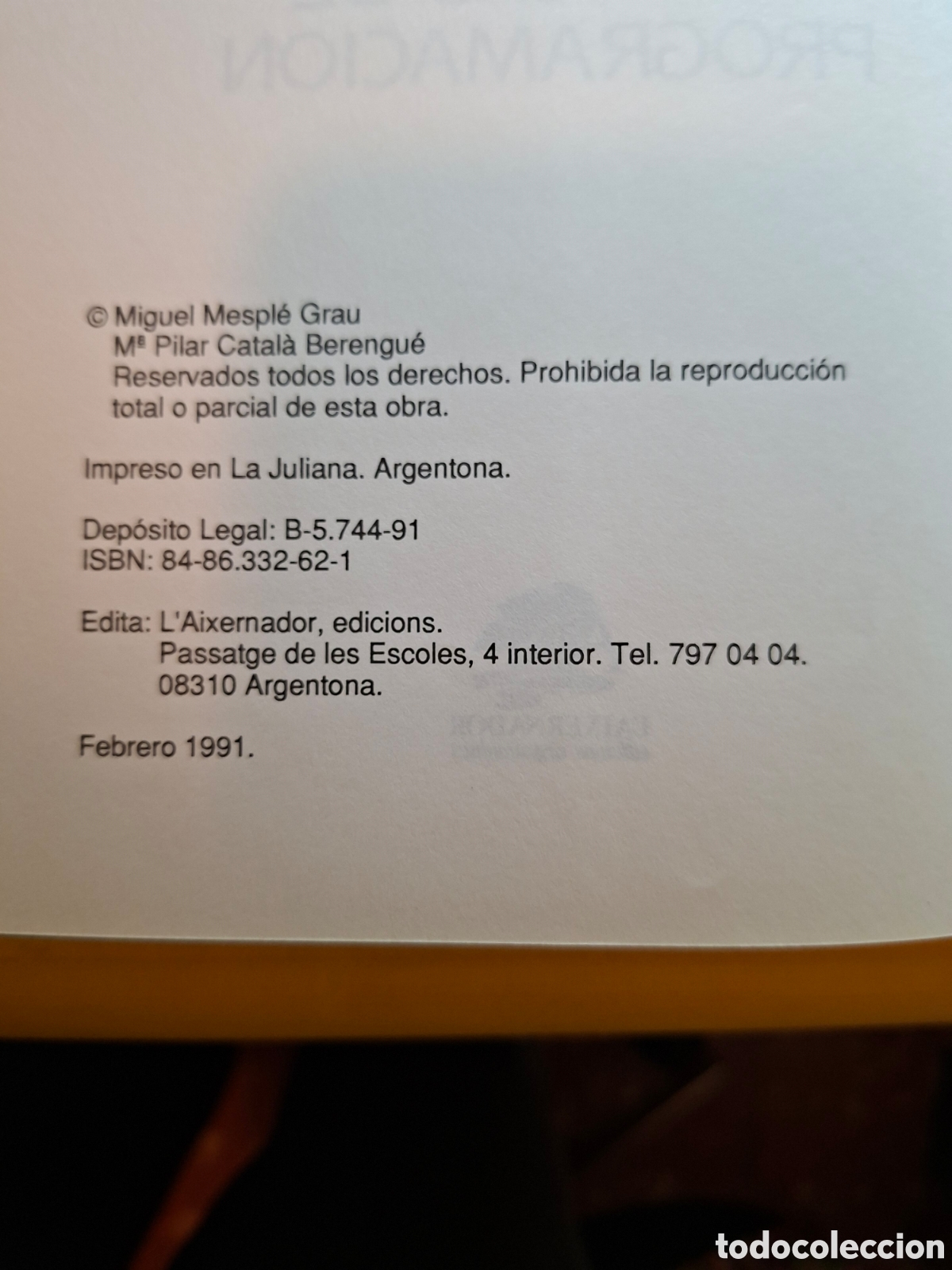Libros de segunda mano: T&eacute;cnicas de programaci&oacute;n - Miguel Mespl&eacute; - Foto 2