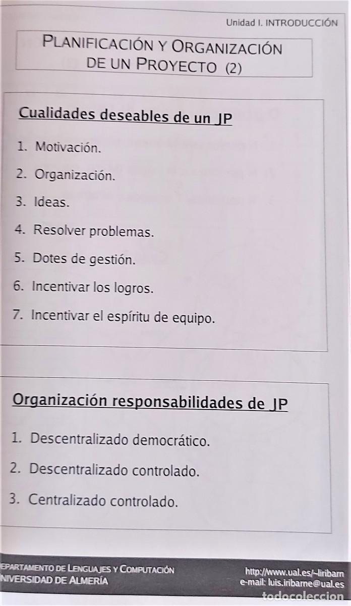Libros de segunda mano: AN&Aacute;LISIS Y DISE&Ntilde;O DE SOFTWARE - TEOR&Iacute;A Y PR&Aacute;CTICA - UAL - Foto 5