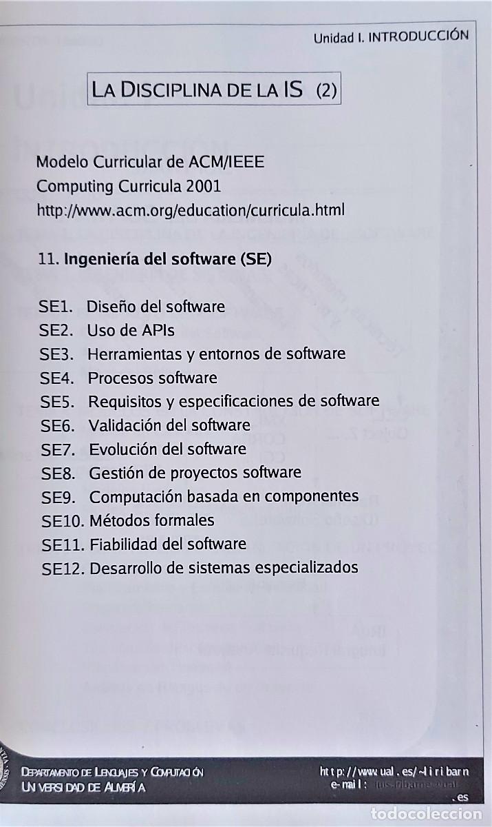 Libros de segunda mano: AN&Aacute;LISIS Y DISE&Ntilde;O DE SOFTWARE - TEOR&Iacute;A Y PR&Aacute;CTICA - UAL - Foto 7
