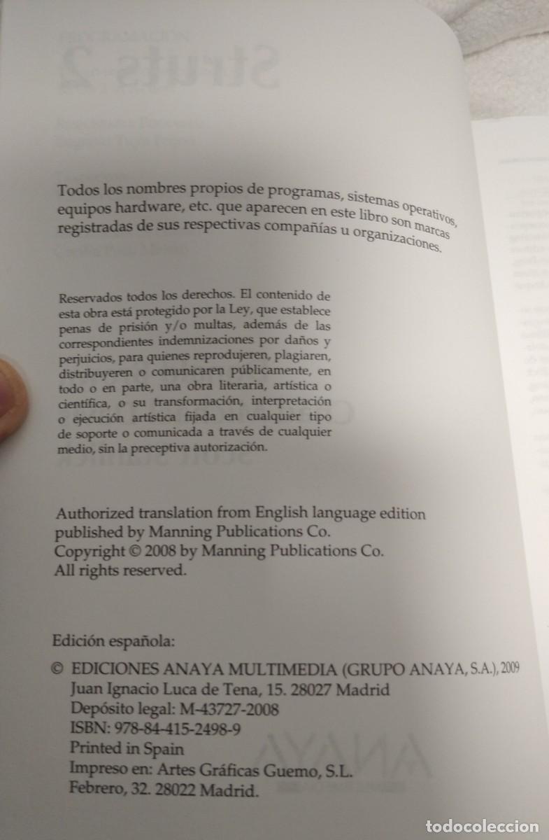 Libros de segunda mano: Struts 2 - Anaya - 2009. - Foto 3