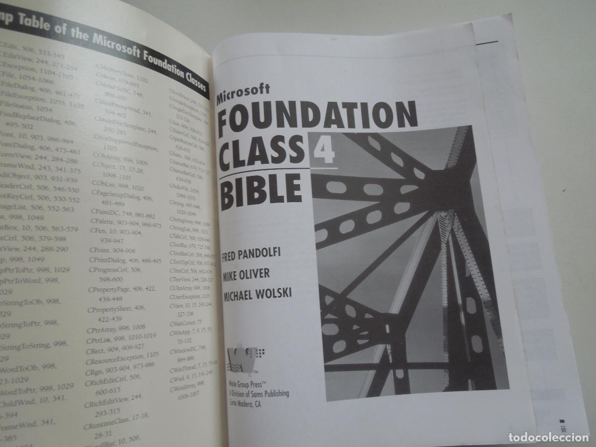 Libros de segunda mano: MICROSOFT , FOUNDATION CLASS 4 BIBLE - PRENTICE HALL- MITCHEL WAITE - 1996 - EN INGLES - Foto 4