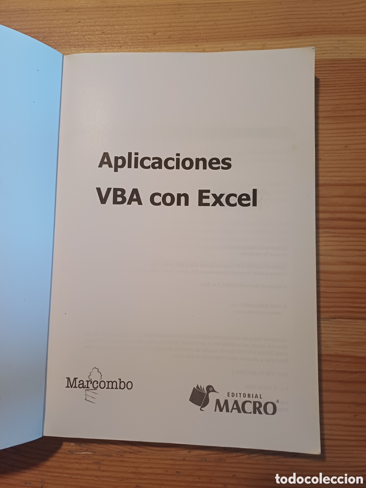 Libros de segunda mano: Aplicaciones VBA con Excel Manuel Torres Remon Marcombo Editorial Macro - Foto 2