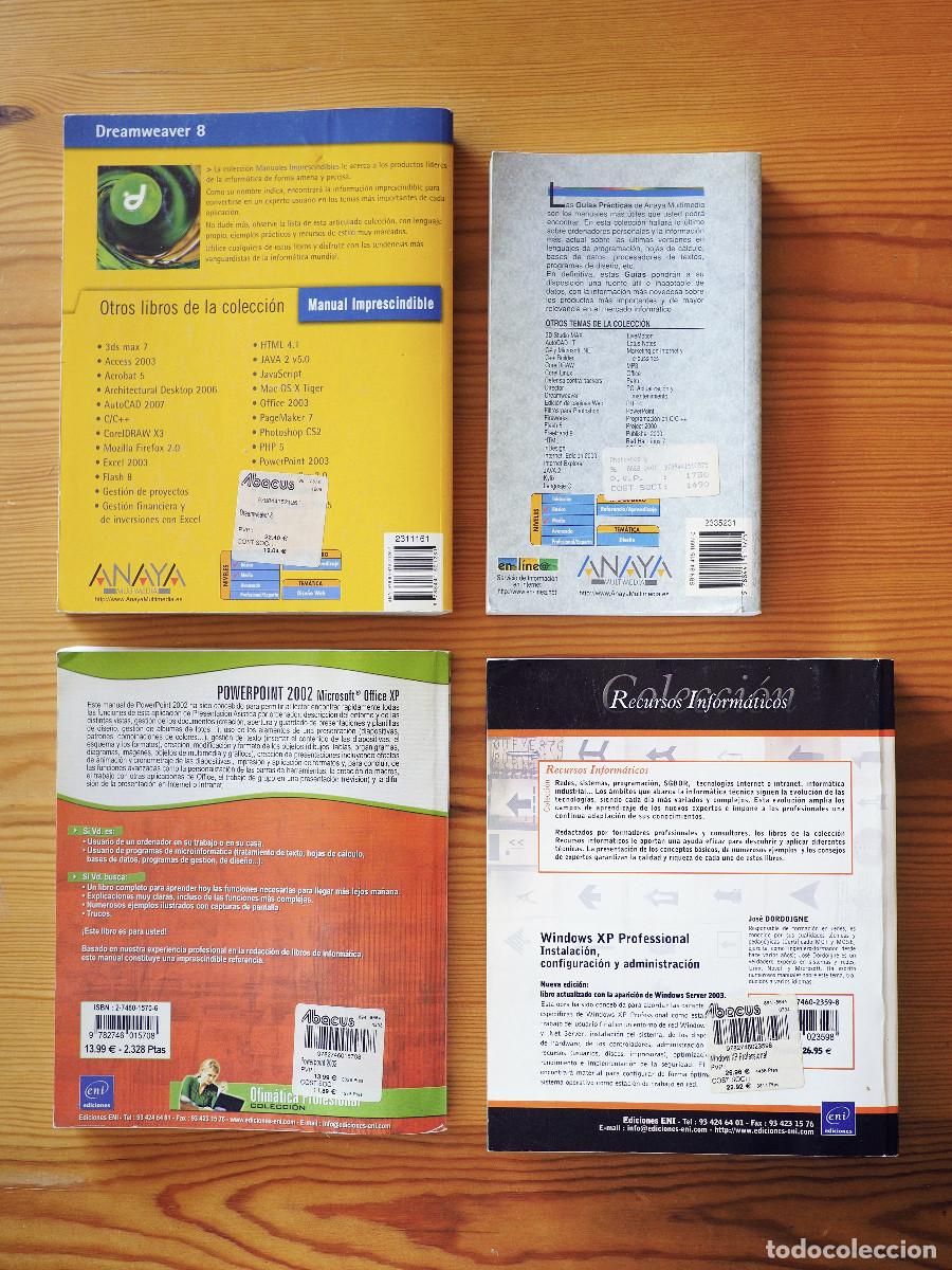 Libros de segunda mano: Lote de 4 libros de software inform&aacute;tico en desuso de Editorial Anaya y Ediciones Software - Foto 2