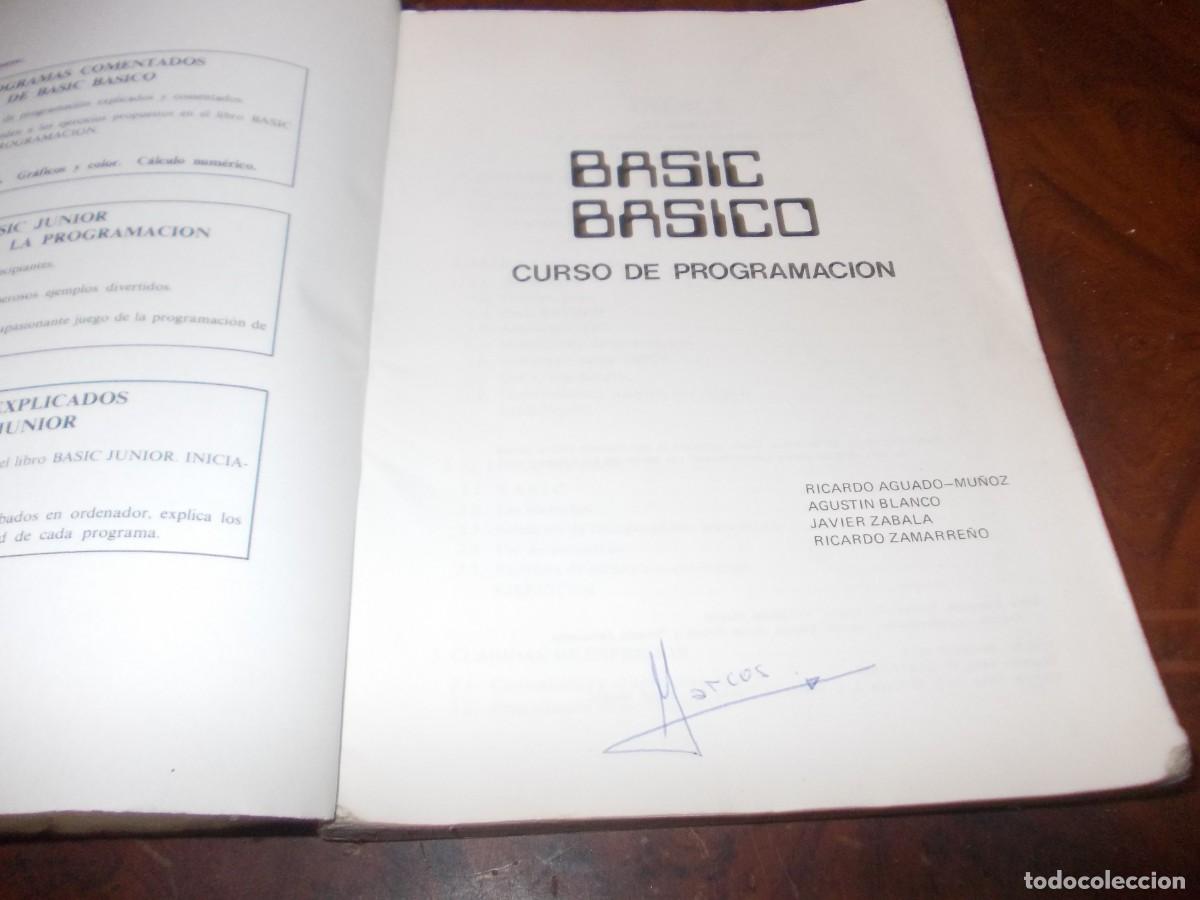Libros de segunda mano: Basic b&aacute;sico curso de programaci&oacute;n. 1.986 pastas y lomo en mal estado, interior aceptable - Foto 3