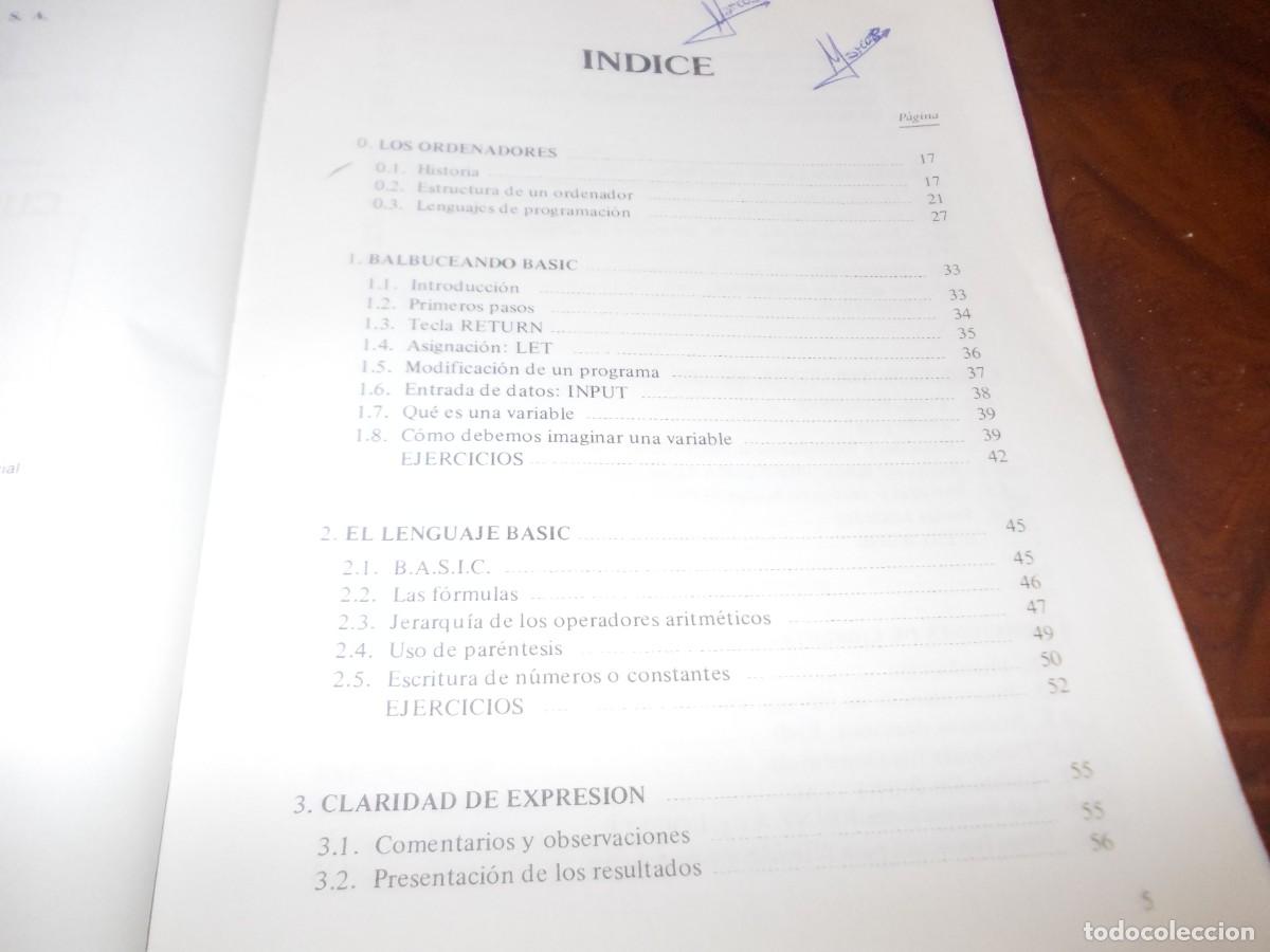 Libros de segunda mano: Basic b&aacute;sico curso de programaci&oacute;n. 1.986 pastas y lomo en mal estado, interior aceptable - Foto 4