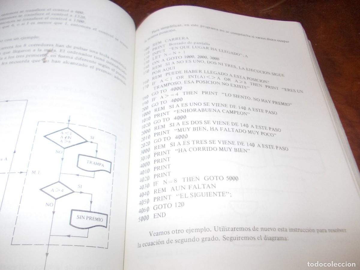 Libros de segunda mano: Basic b&aacute;sico curso de programaci&oacute;n. 1.986 pastas y lomo en mal estado, interior aceptable - Foto 10