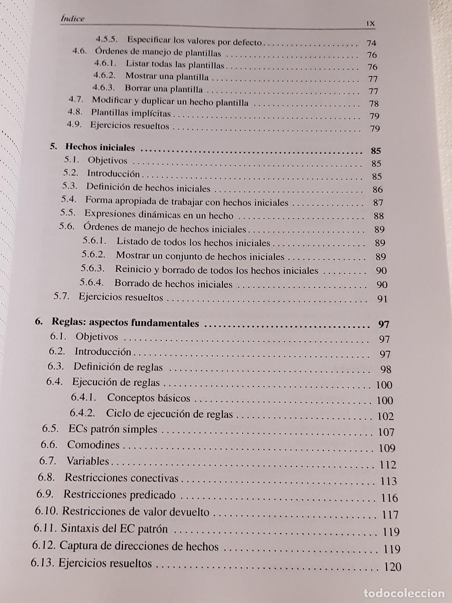 Libros de segunda mano: PROGRAMACION EN LENGUAJE CLIPS ANTONIO CALVO CUENCA SISTEMAS BASADOS EN REGLAS INFORMATICA - Foto 4