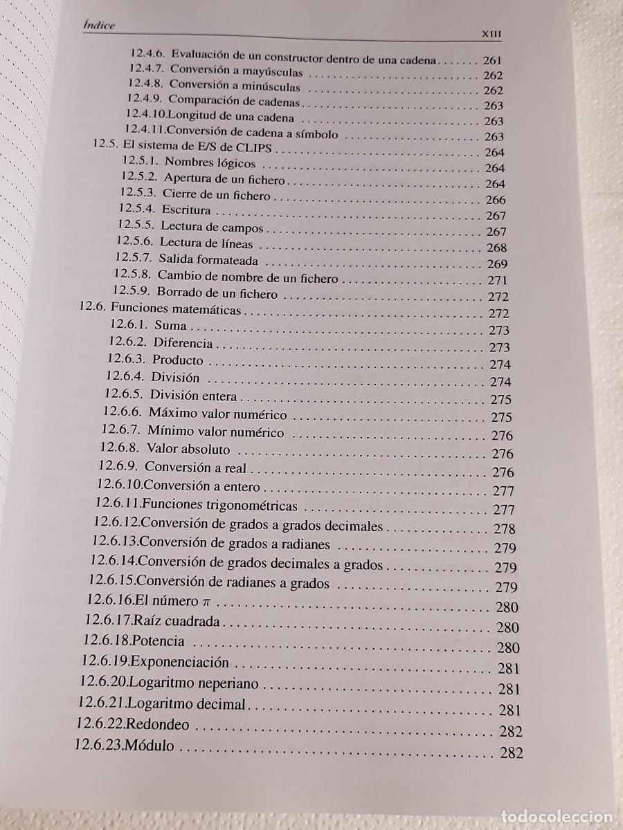 Libros de segunda mano: PROGRAMACION EN LENGUAJE CLIPS ANTONIO CALVO CUENCA SISTEMAS BASADOS EN REGLAS INFORMATICA - Foto 6