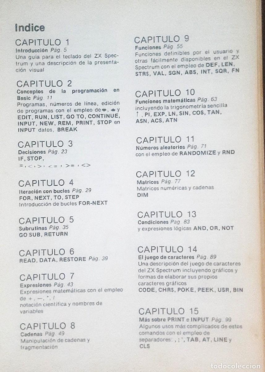 Libros de segunda mano: PACK 2 Libros Sinclair ZX Spectrum Introduction / Basic Programming (Texto en espa&ntilde;ol) - 1983 - Foto 4