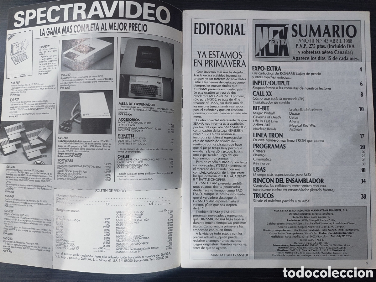 Libros de segunda mano: Msx Extra N 42 Abril 1988 - Foto 2
