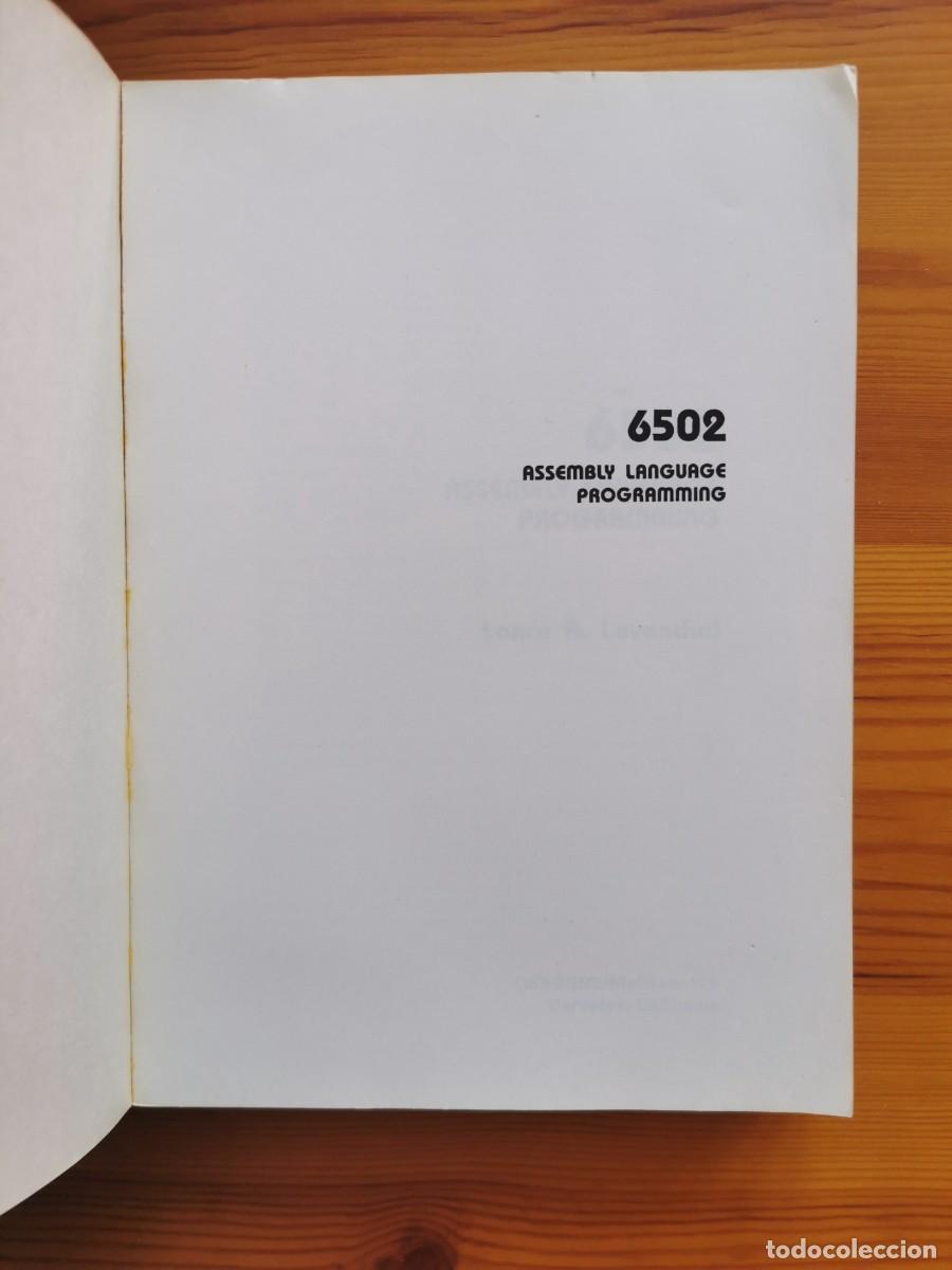 Libros de segunda mano: 6502 Assembly Language Programming escrito - Lance A. Leventhal - 1979 OSBORNE/McGRAW-HILL - Foto 3