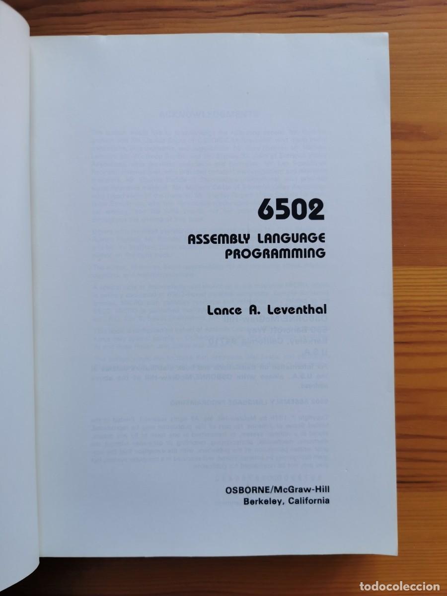 Libros de segunda mano: 6502 Assembly Language Programming escrito - Lance A. Leventhal - 1979 OSBORNE/McGRAW-HILL - Foto 4