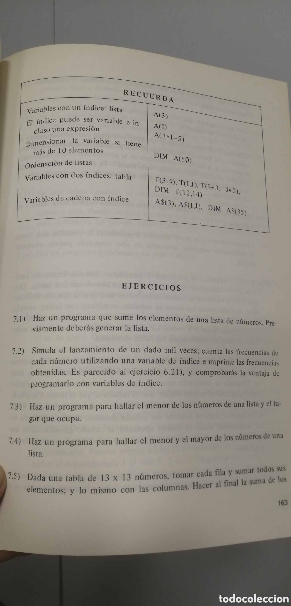 Libros de segunda mano: Basic B&aacute;sico Curso de programaci&oacute;n S&eacute;ptima edici&oacute;n 1984 Incluye ejercicios - Foto 15