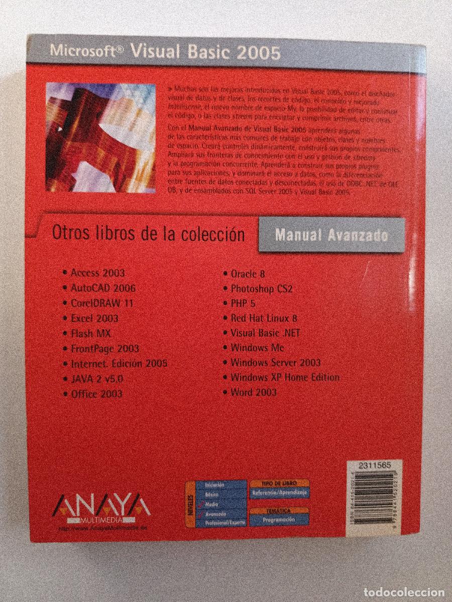 Libros de segunda mano: VISUAL BASIC 2005 JORGE SERRANO PEREZ ANAYA MULTIMEDIA 2006 INFORMATICA PROGRAMACION TM - Foto 3
