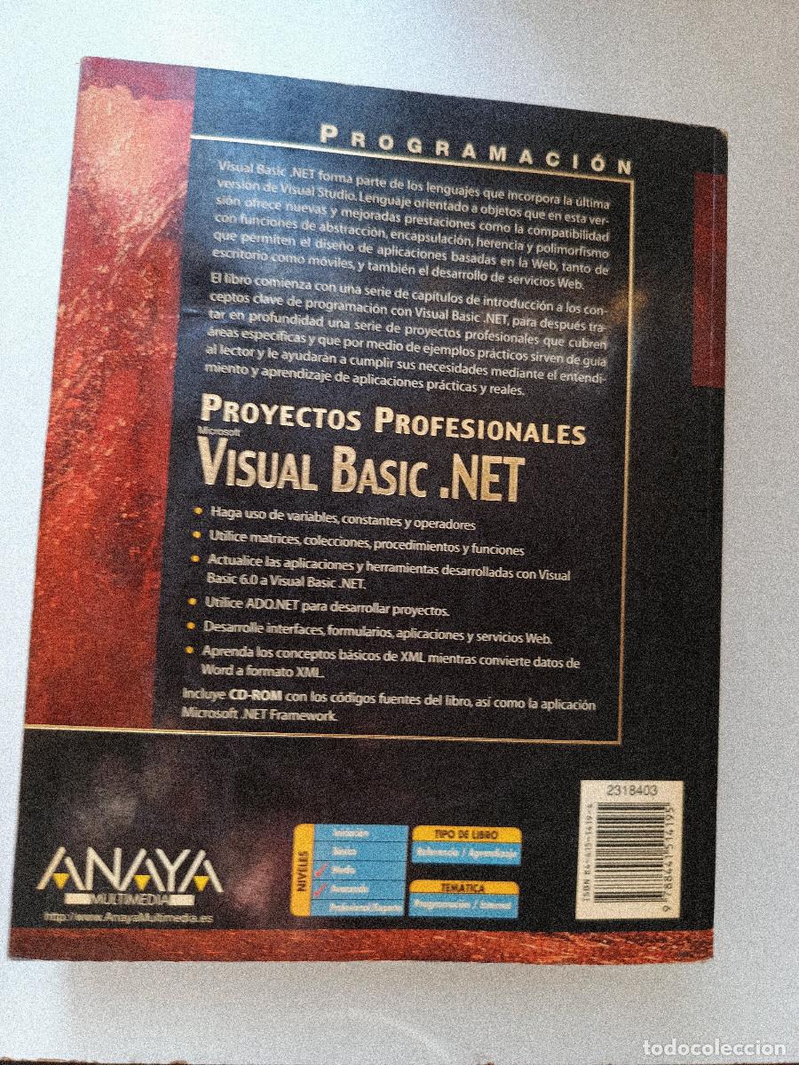 Libros de segunda mano: VISUAL BASIC .NET POOJA BEMBEY ANAYA MULTIMEDIA 2002 INFORMATICA PROGRAMACION TM - Foto 3