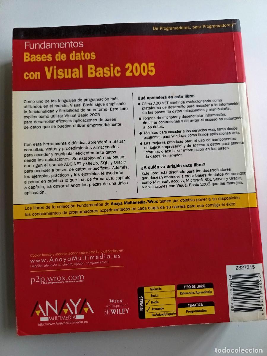 Libros de segunda mano: Fundamentos Bases de datos con Visual Basic Thearon Willis ANAYA 2007 INFORMATICA PROGRAMACION TM - Foto 3