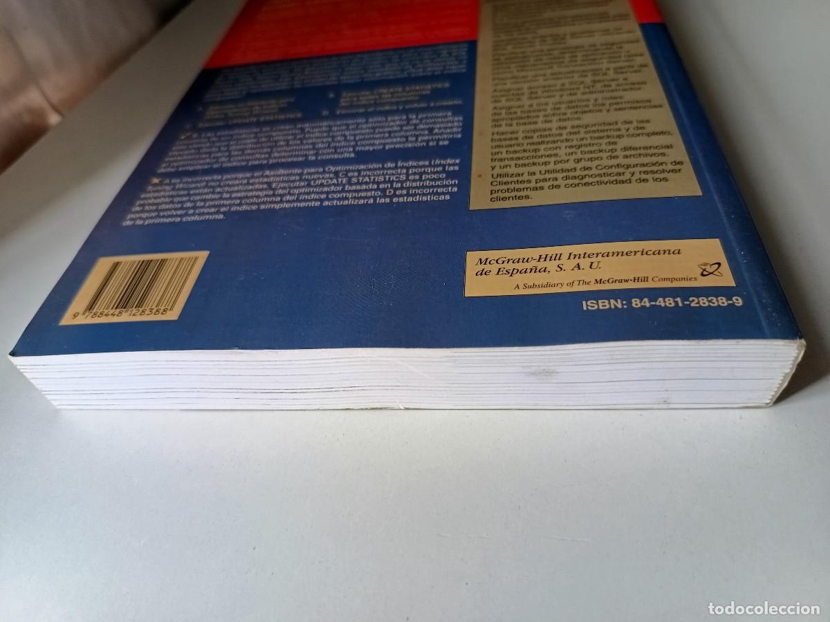 Libros de segunda mano: MCDBA SQL SERVER 7 EXAMENES PRACTICOS DE CERTIFICACION MC Graw Hill 2000 INFORMATICA PROGRAMACION TM - Foto 6
