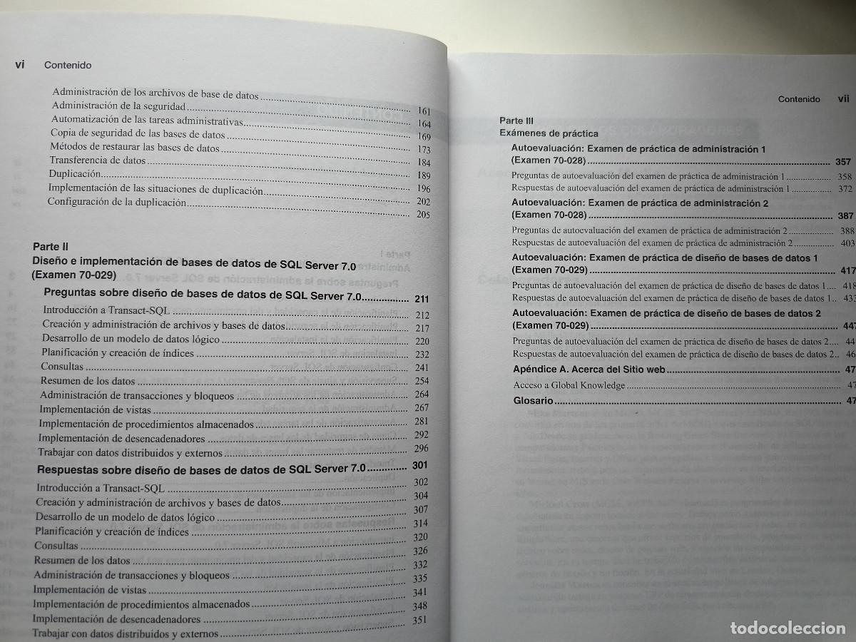 Libros de segunda mano: MCDBA SQL SERVER 7 EXAMENES PRACTICOS DE CERTIFICACION MC Graw Hill 2000 INFORMATICA PROGRAMACION TM - Foto 11