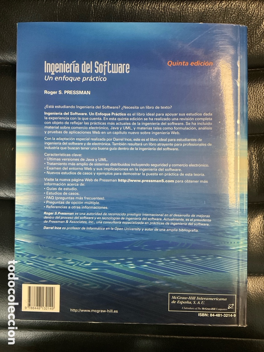 Libros de segunda mano: Ingenier&iacute;a del Software. Un enfoque pr&aacute;ctico. 5&ordf;Ed. Indispensable. Perfecto estado. Roger Pressman. - Foto 2