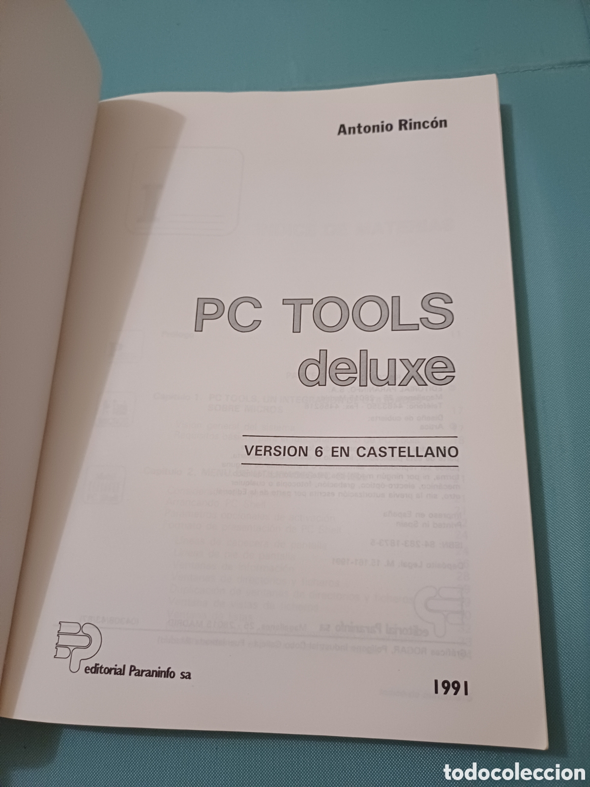 Libros de segunda mano: Pc Tools deluxe Antonio Rinc&oacute;n - ordenador informatica versi&oacute;n 6 en castellano - Foto 2
