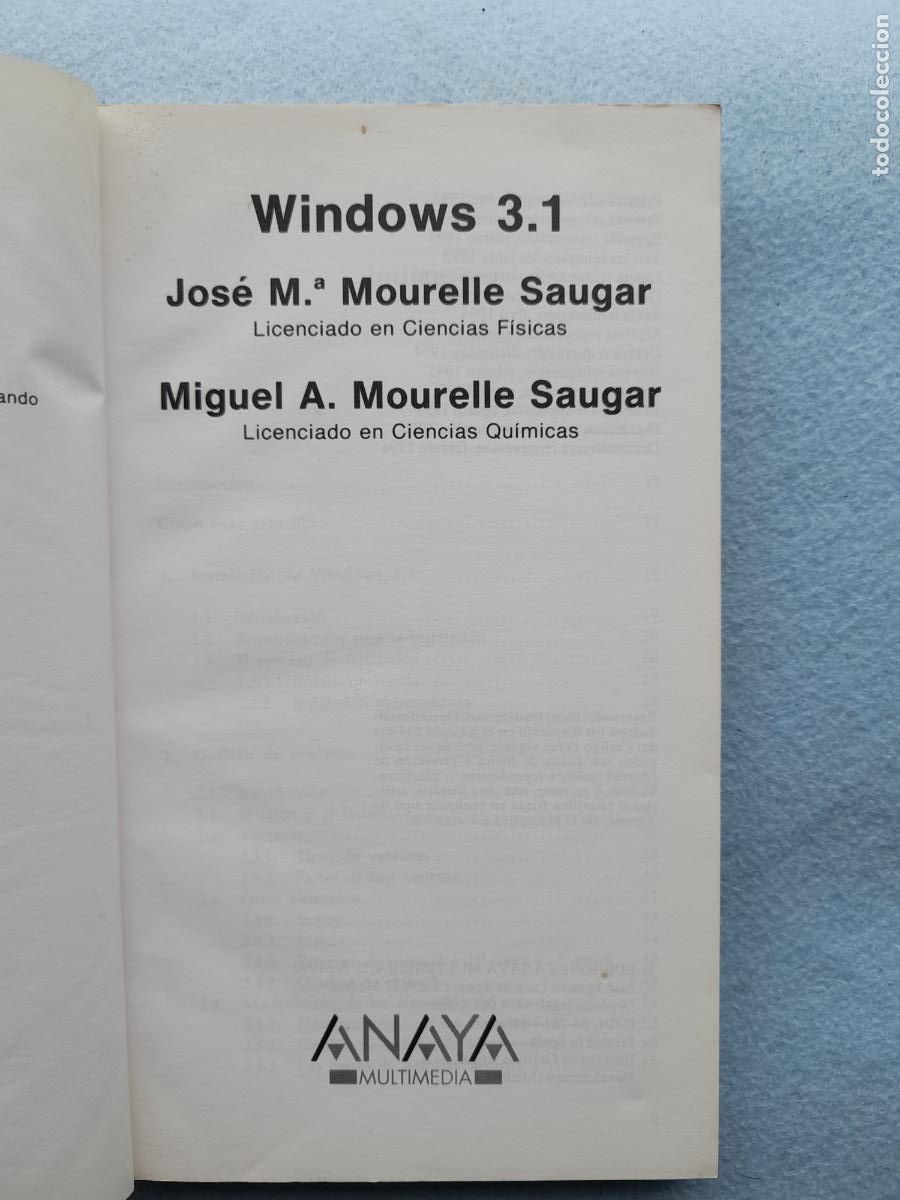 Libros de segunda mano: Windows 3.1. Jos&eacute; M&ordf; y Miguel A. Mourelle Saugar. - Foto 2