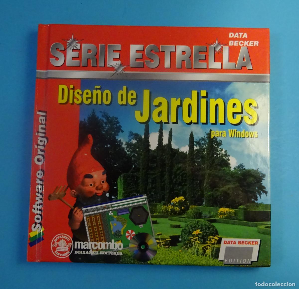 Libros de segunda mano: DISE&Ntilde;O DE JARDINES PARA WINDOWS, SERIE ESTRELLA DATA BECKER MARCOMBO 1996 LIBRO 118 PAG CD PROGRAMA - Foto 1