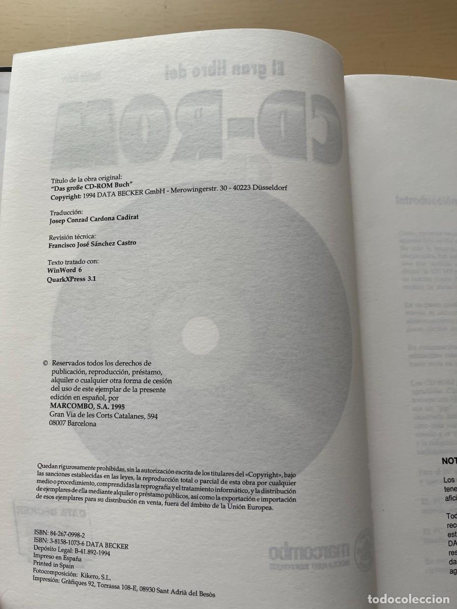 Libros de segunda mano: Joya Retro: El Gran Libro del CD-ROM (Marcombo / Data Becker) - Foto 5