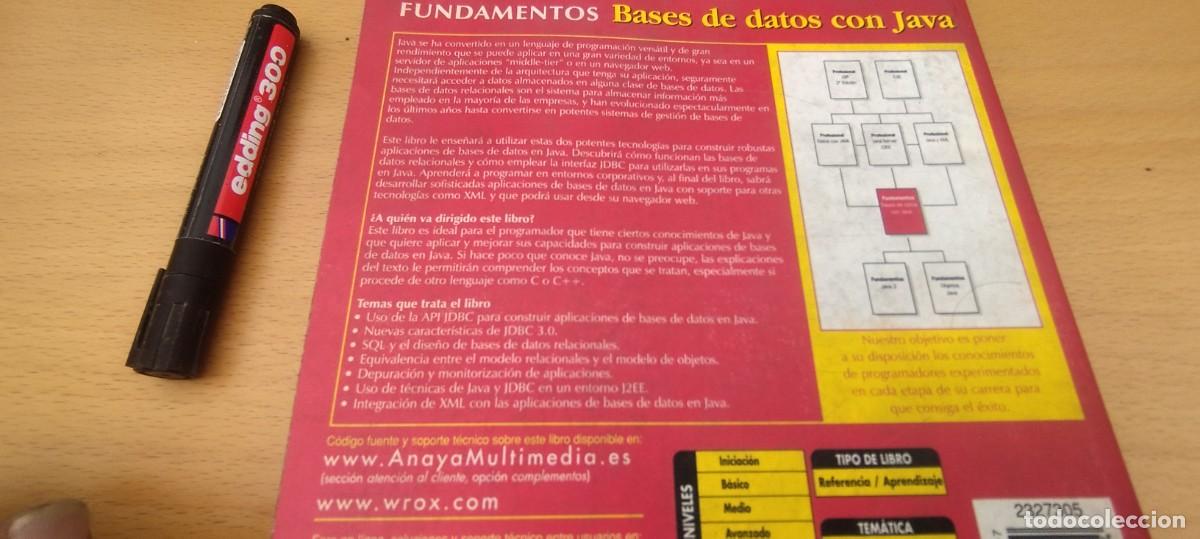 Libros de segunda mano: BASES DE DATOS CON JAVA / / KARA 01 / ANAYA - Foto 4