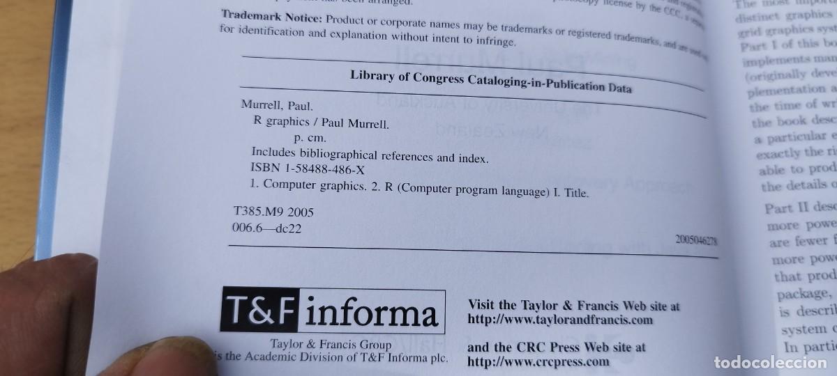 Libros de segunda mano: R GRAPHICS / PAUL MURRELL / EN INGLES / CHAPMAN & HALL - Foto 10