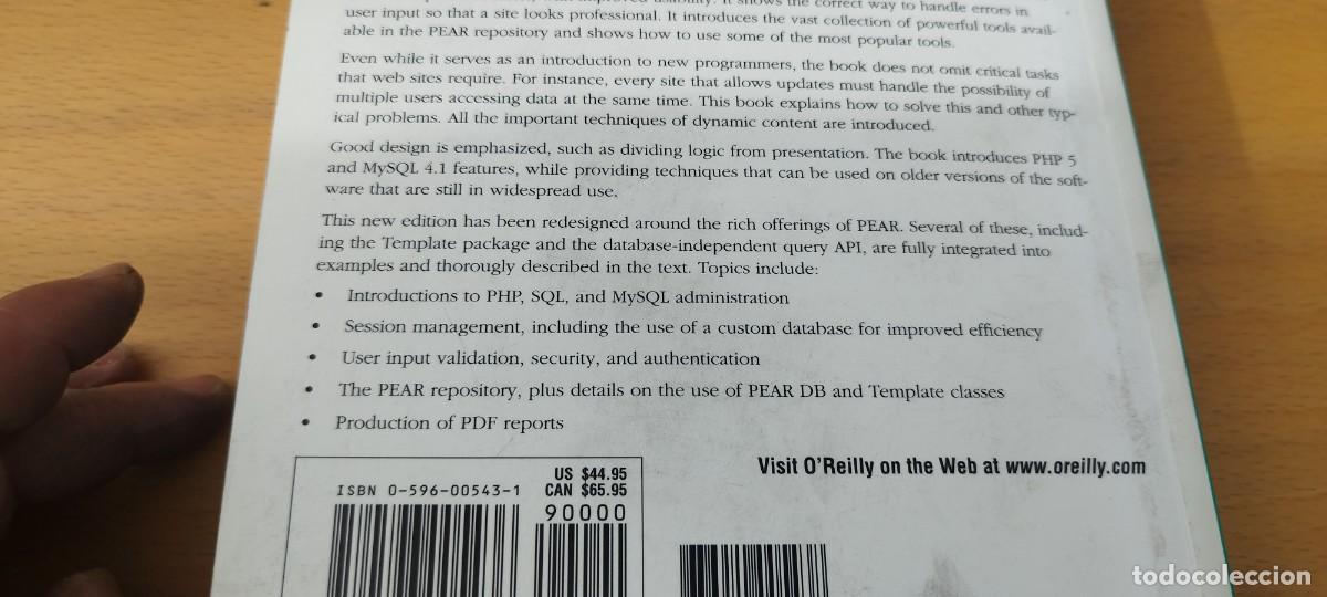 Libros de segunda mano: PHP AND MYSQL/ EN INGLES Resumen del aprendizaje de PHP y MySQL/O REILLY - Foto 6