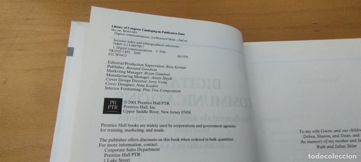 Libros de segunda mano: DIGITAL COMMUNICATIONS/BERNARD SKLAR/en ingles comunicaciones digitales /PRENTICE HALL PTR - Foto 8