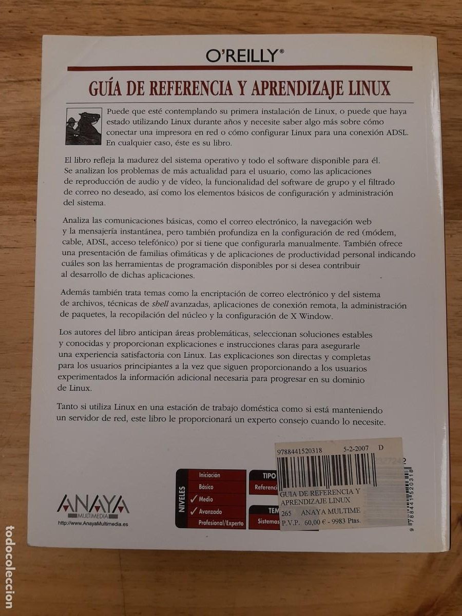 Libros de segunda mano: Gu&iacute;a de referencia y aprendizaje Linux (2&ordf; edici&oacute;n) - Dalheimer, Welsh - Anaya Multimedia, 2006 - Foto 3