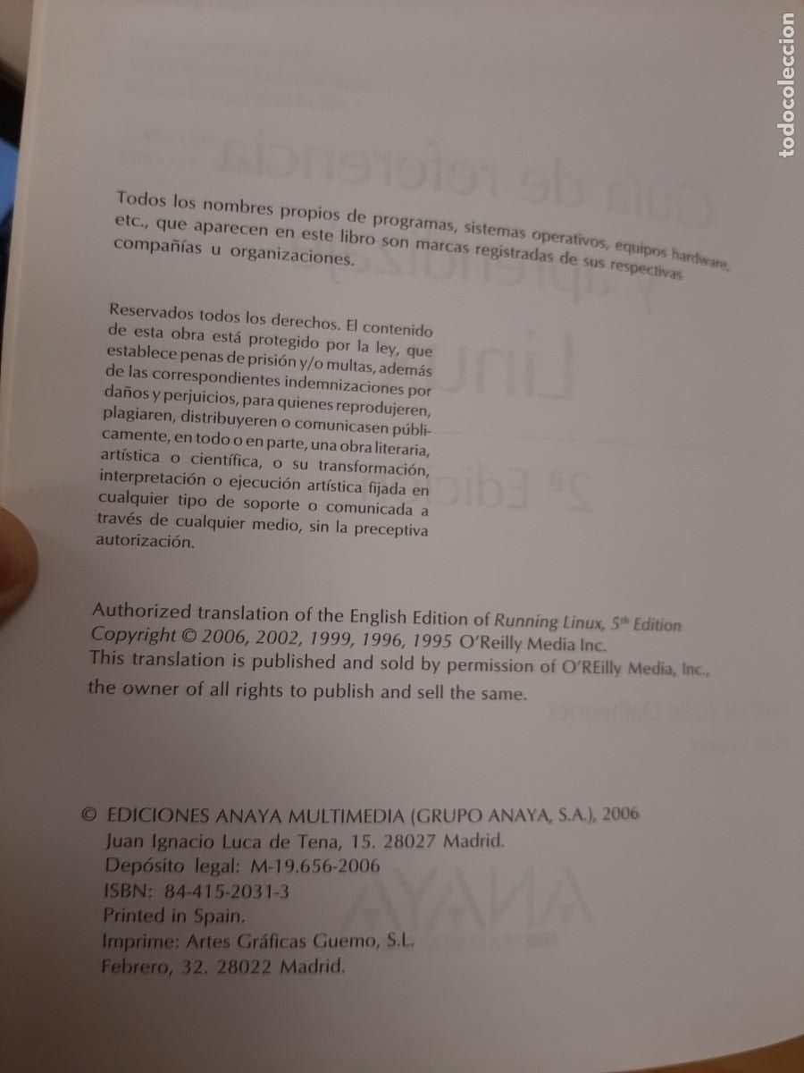 Libros de segunda mano: Gu&iacute;a de referencia y aprendizaje Linux (2&ordf; edici&oacute;n) - Dalheimer, Welsh - Anaya Multimedia, 2006 - Foto 5
