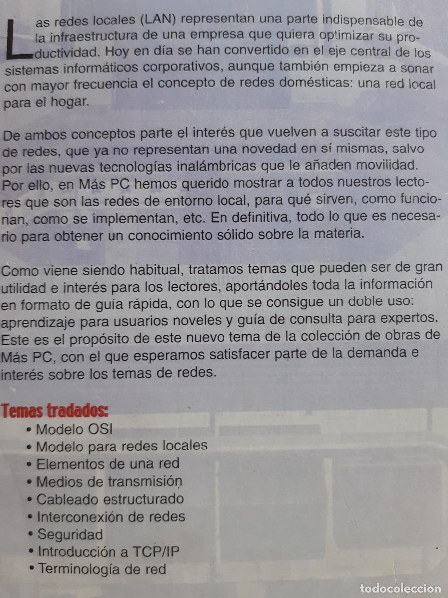 Libros de segunda mano: GUIA UTIL DE REDES LOCALES LAN MAS PC 2000 INFORMATICA RETRO - Foto 3