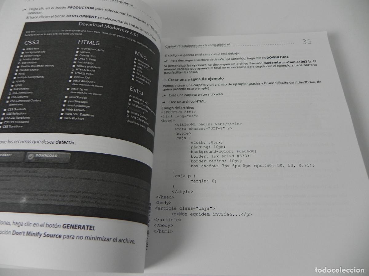 Libros de segunda mano: HTML5 Y CSS3 PARA STIOS CON DISE&Ntilde;O WEB RESPONSIVE (CHRISTOPHE AUBRY) EDICIONES ENI-2014 - Foto 4