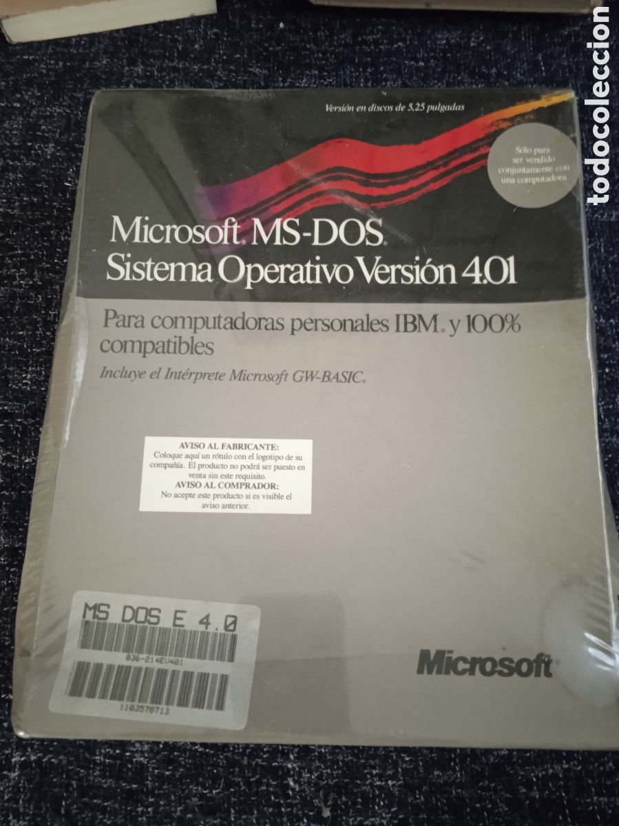 Libros de segunda mano: MICROSOFT MS-DOS SISTEMA OPERATIVO VERSION 4.01 -PRECINTADO NUEVO SIN USAR