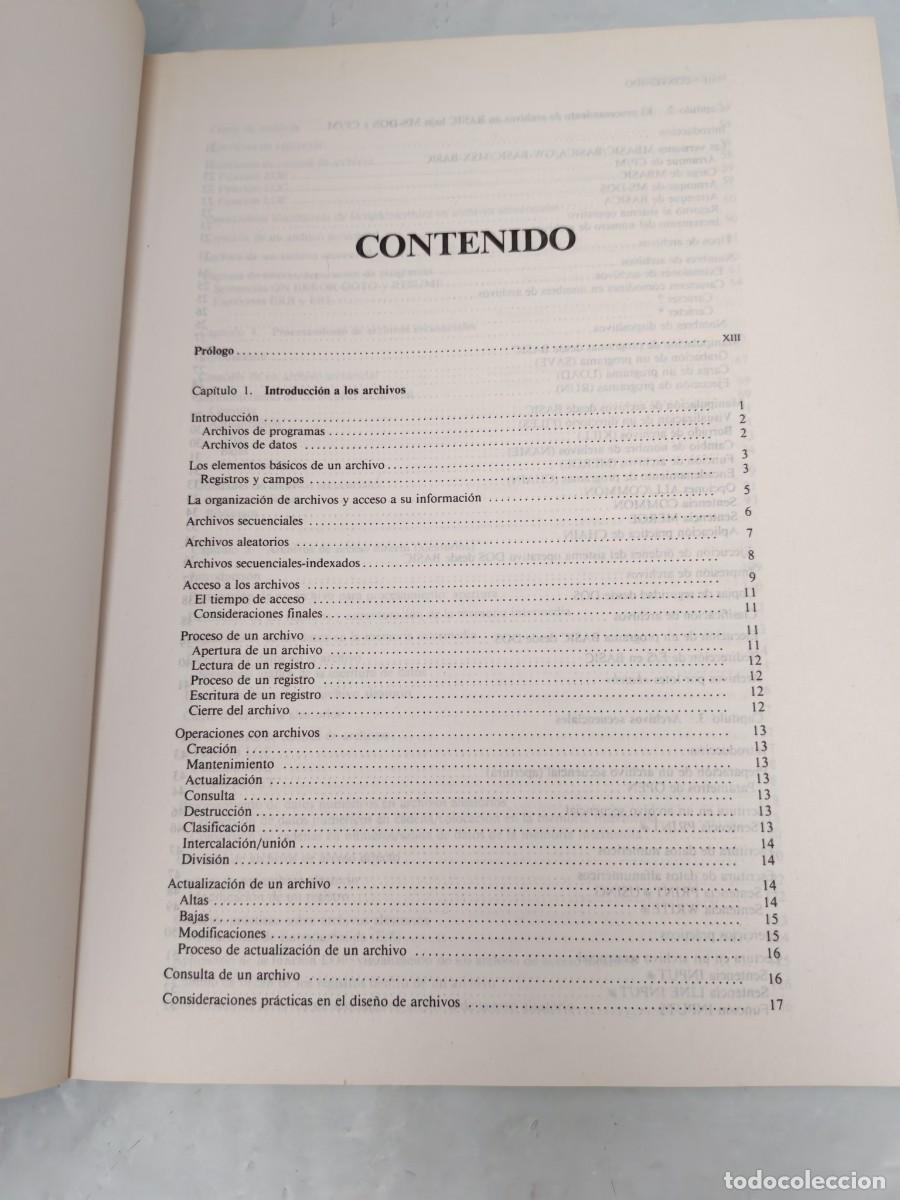 Libros de segunda mano: BASIC AVANZADO: Tratamiento y Dise&ntilde;o de Archivos - Foto 3