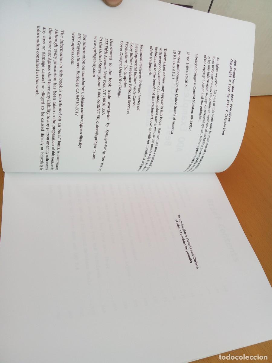 Libros de segunda mano: ADO EXAMPLES AND BEST PRACTICES/VAUGHN/CON CD/en ingles Ejemplos y mejores pr&aacute;cticas de ADO - Foto 6