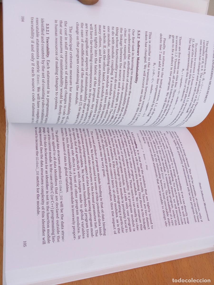 Libros de segunda mano: SOFTWARE ENGINEERING MEASUREMENT/MUNSON/en ingles INGENIER&Iacute;A DE SOFTWARE Y MEDICI&Oacute;N - Foto 24